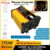 Peak 6000W Car Power Inverter Dual USB LCD Color Smart Display 12V to AC 220/110V Modified Sine Wave Solar Inverter Adapter CQ3Y