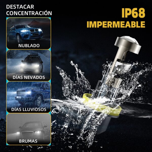 T30 H11 Led Headlight Bulbs H4 Hi-Lo Beam Car Lights H7 130W 18000LM 6000K CSP 3570 LED 9005/HB3 9006/HB4 Auto Headlamps Fog Lamp - Image 4